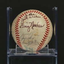 1973 New York Yankees Team-Signed Baseball / BAS AUTO AE84124 / Thurman Munson!