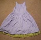 Gap Kids XL 12 Dress Purple W/lime Green Polka Dots — photo 3