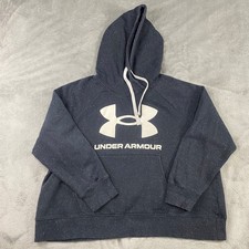 Under Armour Hoodie Rival Fleece Logo Black Speckle 1362915-002 Womens 1X