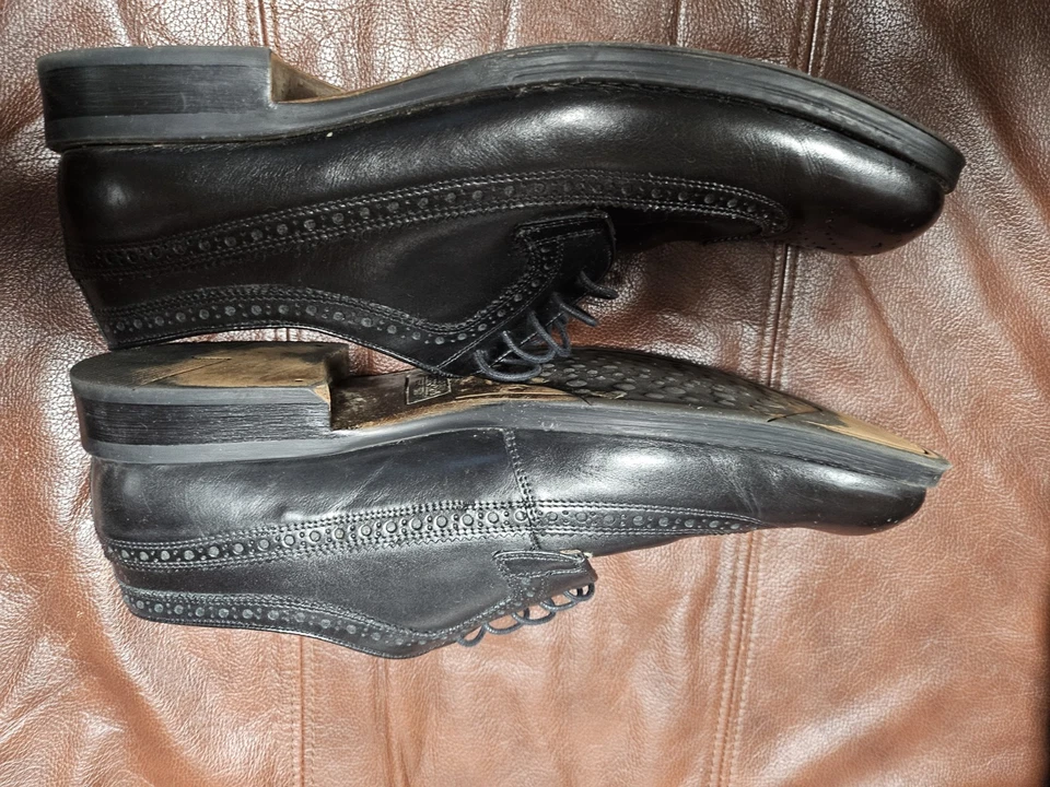 Zapatos con punta de ala de cuero STAFFORD para hombre talla 13 Foto 3 de 4