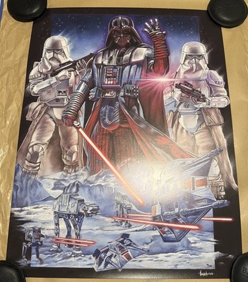 Star Wars Vader At Hoth Lithograph Art Print 18x24  by. Victor Garundo With COA 