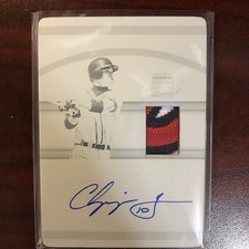 2020 PANINI NATIONAL TREASURES WHITE WHALE 3 COLOR PATCH AUTO CHIPPER JONES #1/1