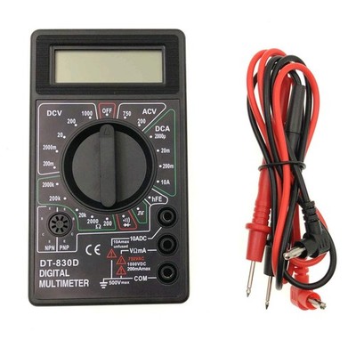 DT830D Black Digital Multimeter Voltmeter/Ammeter Digital LCD Multimeter, ...