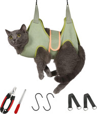 Cat Grooming Hammock Harness, Nail Clipper for Cats
