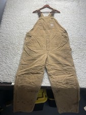 CARHARTT Insulated Bib Overalls Work Wear Mens 46x32