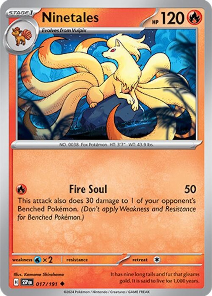 Ninetales Normal [SSP - 017/191] LP PokemonSurging Sparks