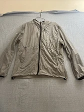 Mack Russo Men’s Windbreaker Jacket Size Medium Gray Water Resistant Hooded