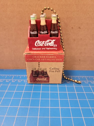 Cracker Barrel Coca-Cola Collection Ceiling Fan Pull Coke Bottles Decor Vintage