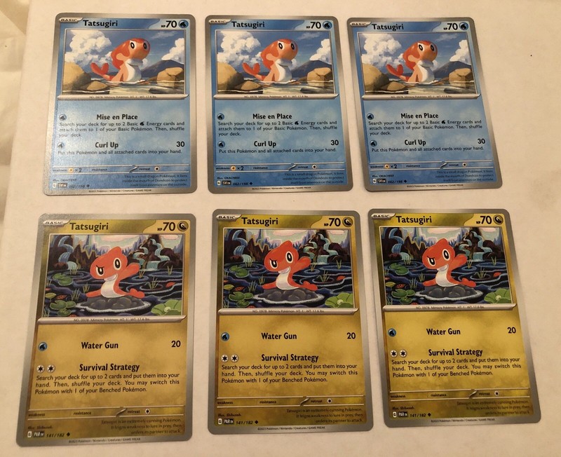 Lot Of 6 Tatsiguri Pokemon Cards