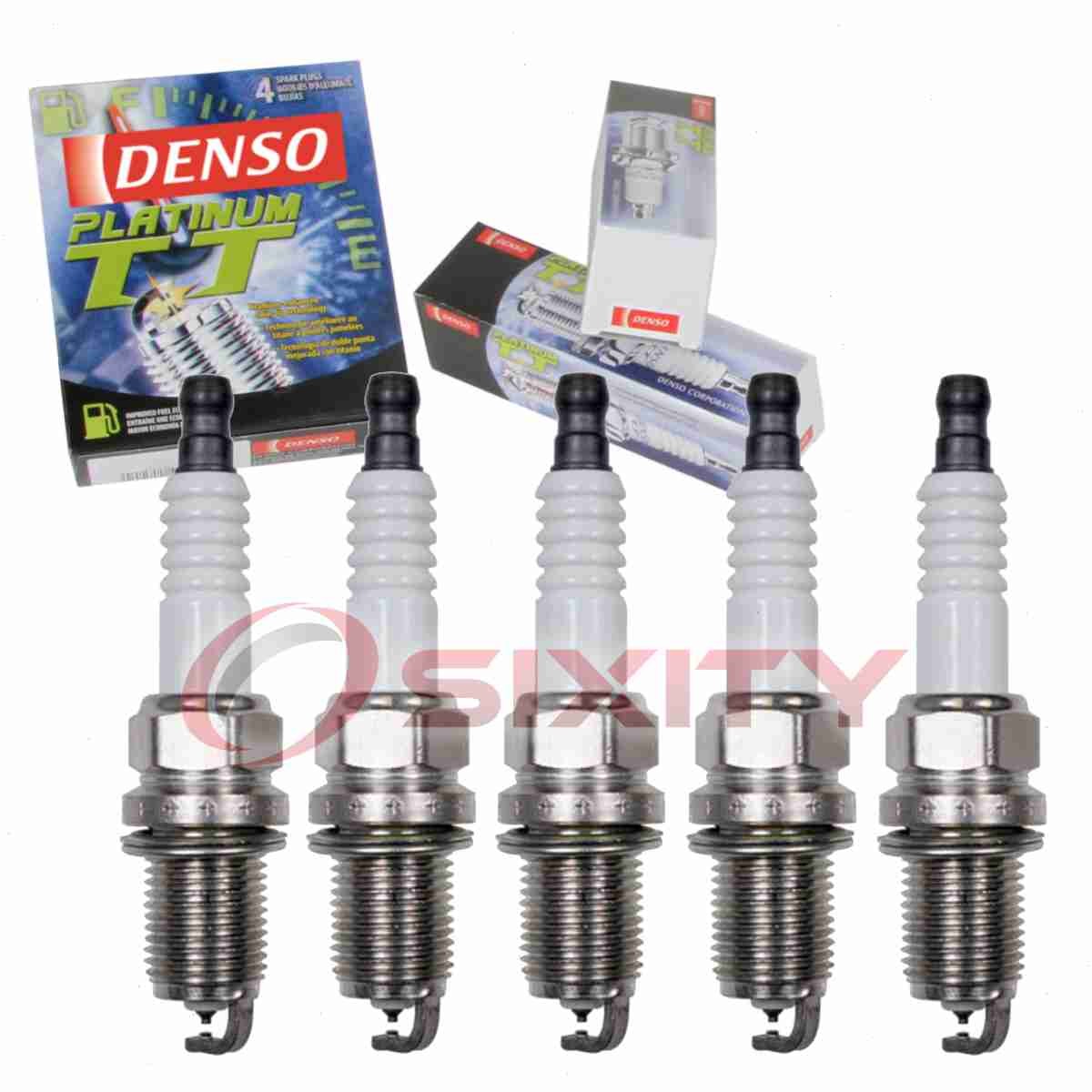 5 pc Denso Platinum TT Spark Plugs for 2003-2007 Volvo XC70 2.5L L5 Ignition ne
