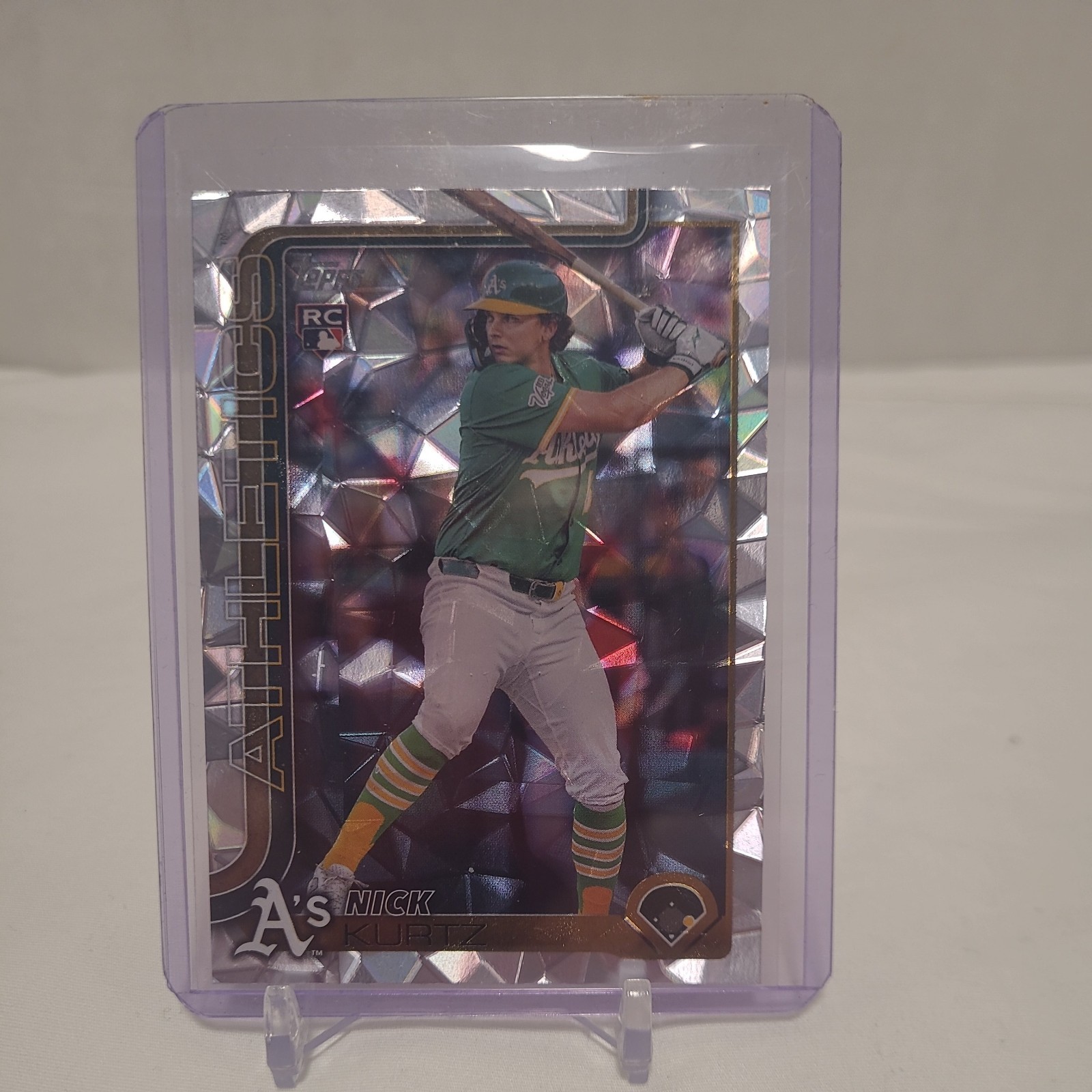 2025 Topps Update DIAMANTE FOIL #US201 Nick Kurtz RC Oakland Athletics