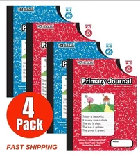 (4 pack) Primary Journal Composition Book,100 sheets Drawing & Writing Grade K-2