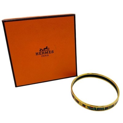 Hermes Emaille Armreif Armband dünner Schal gebraucht