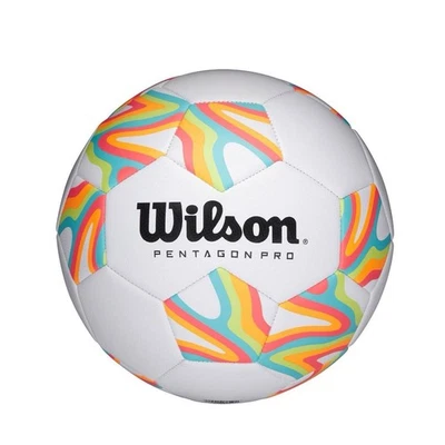 Wilson Pentagon Pro Orange Blue Green Multicolor Size 3 Soccer Ball NEW