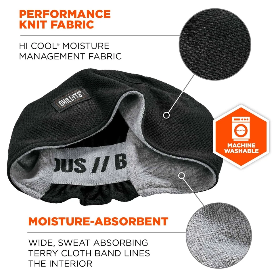 Chill Its 6630 впитывающая пот шапка с черепом Hi классная крышка один размер подходит большинству черных... - Изображение 2 из 4