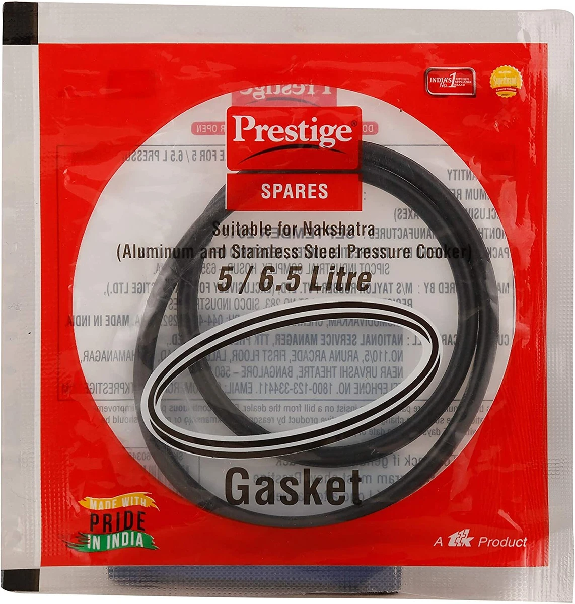 Prestige Nakshatra Inner Lid Pressure Cooker Gasket 1 Piece for 5