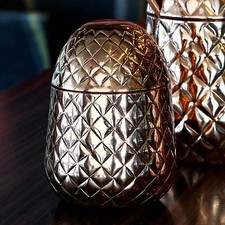 Copper Pineapple Cup 350ml - Drinking Pineapple Shape Tumbler with Lid