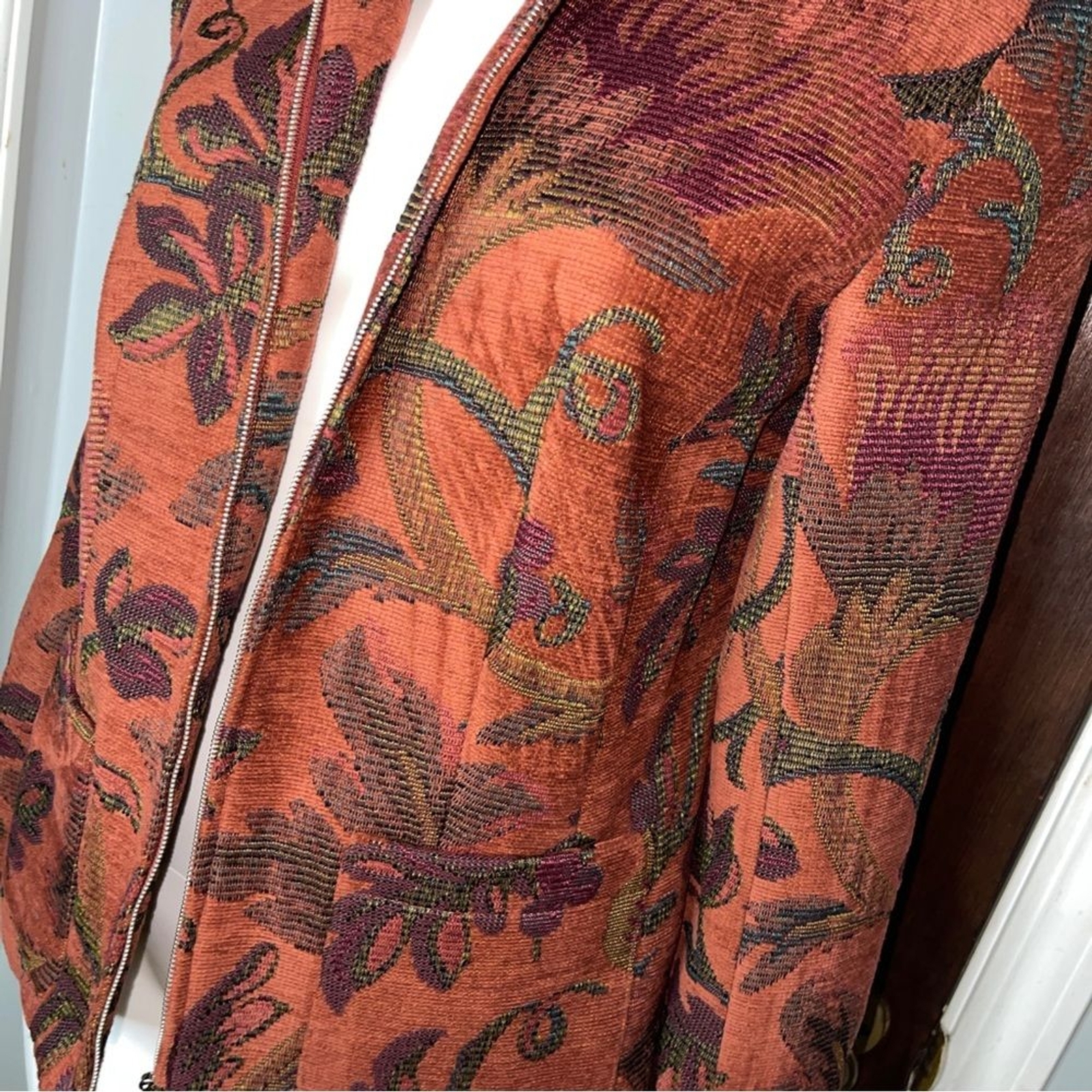 Vintage Boho Tapestry Jacket  Patchwork Fall Core… - image 6