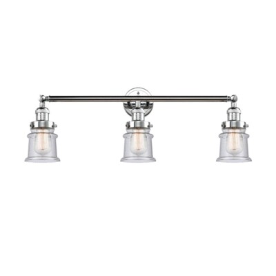 Innovations 184S-LED Small Canton 3 Light Bath, P Chrome/Seed - 205-PC-G184S-LED