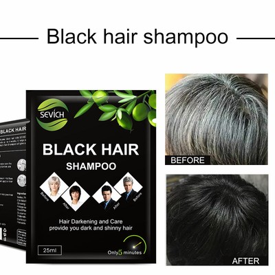 5pcs Sevich Fast Shampoo Only 5 Minutes White Become Black Hair