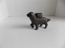 Vintage Cast Iron AC Williams Dog Bank With Attached Pack 5,5"