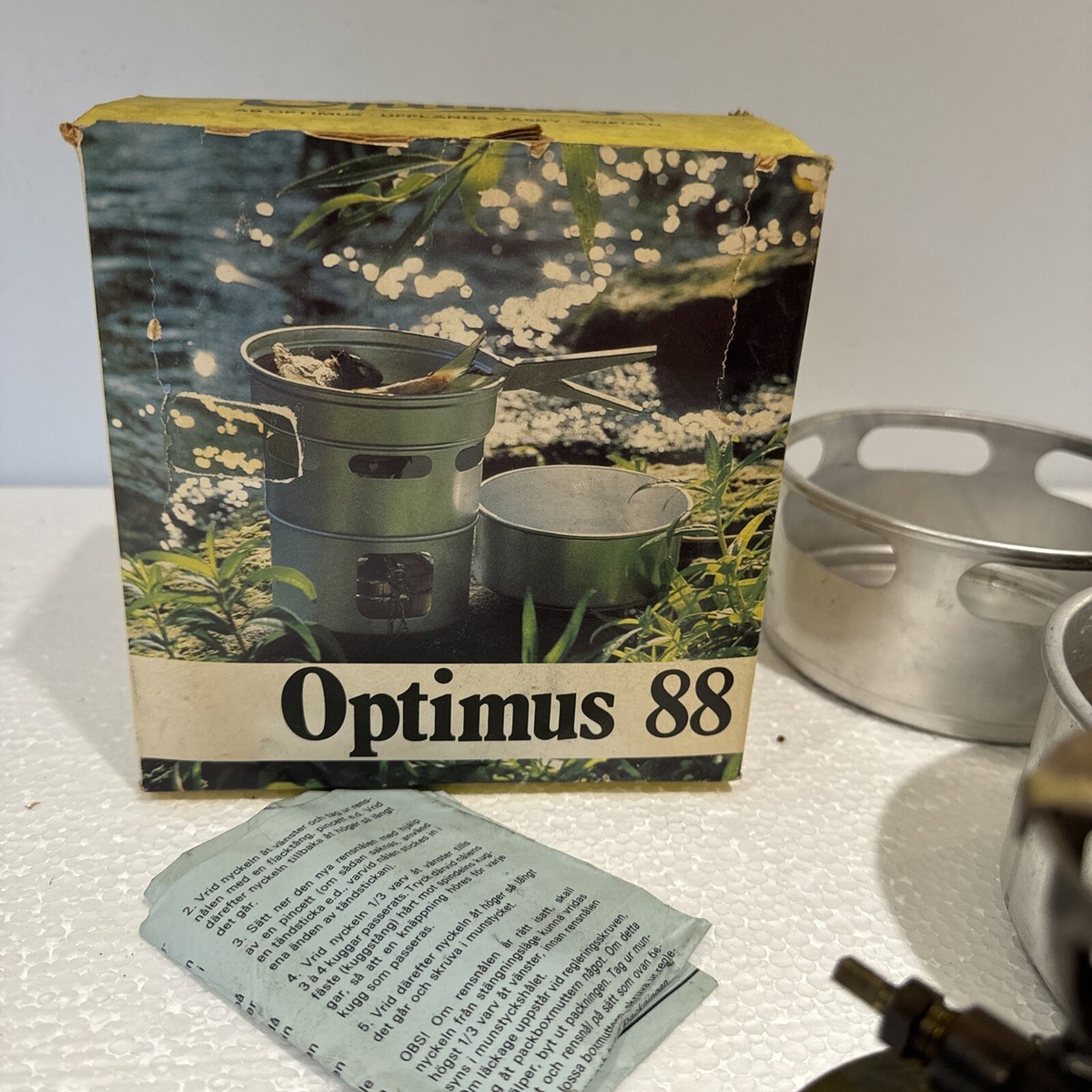 Optimus 88 Svea 123 Gas Camp Stove Cook Set • Backpacking • Sweden