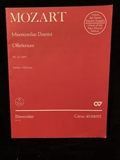 MOZART Misericordias Domini Offertorium - CONDUCTOR'S FULL SCORE - BARENREITER