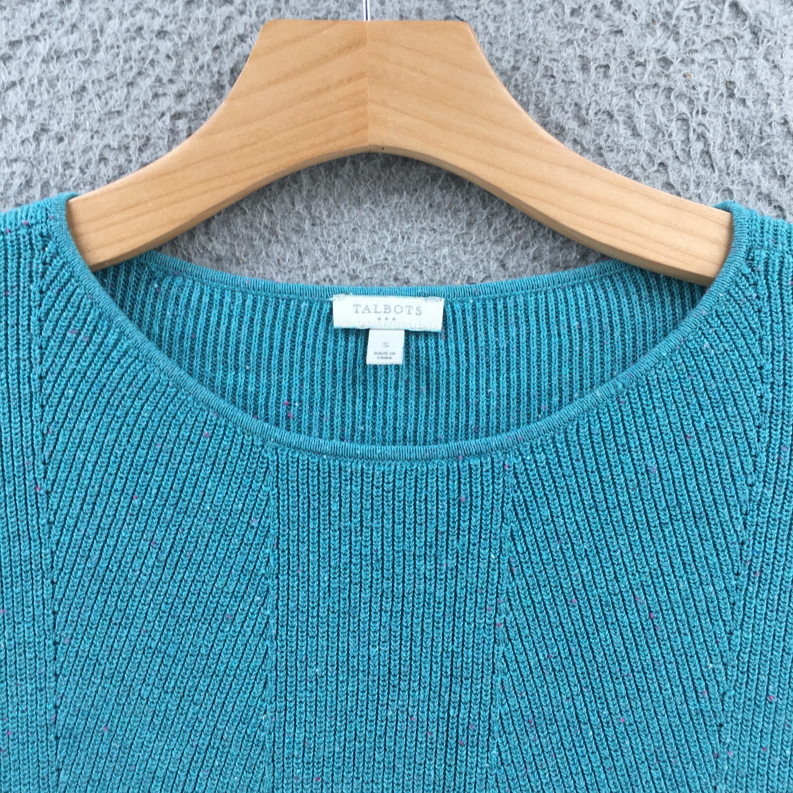 Talbots Sweater Womens Small Solid Blue Knitted L… - image 3