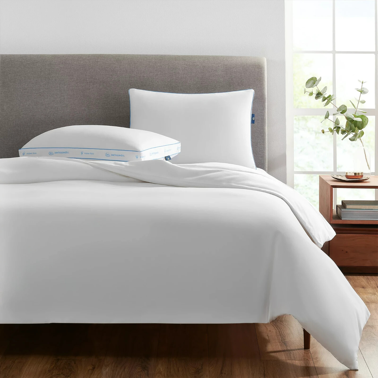 Sertapedic Super Firm Bed Pillow, King-sized, 2 Pack Freeship