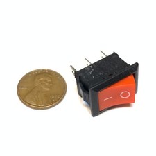 1 Piece SPST 3 pin red 11.5mm x 21mm On/Off Rocker Switch KCD10 10a 6a C26 STAMP