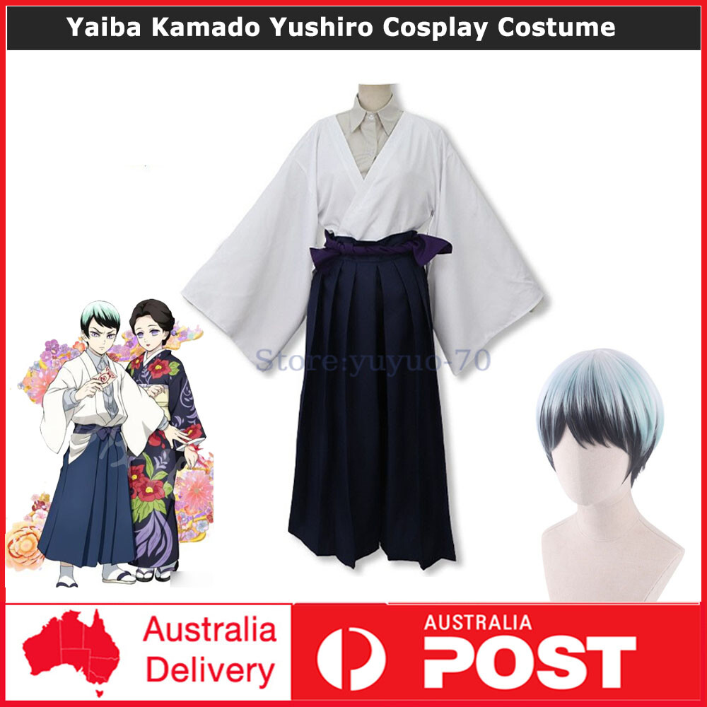 Anime Demon Slayer Kimetsu no Yaiba Kamado Yushiro Cosplay Costume Kimono Outfit