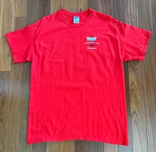 2015 Krispy Kreme Doughnuts Grand Opening Clemmons NC Short Sleeve T-Shirt Red L
