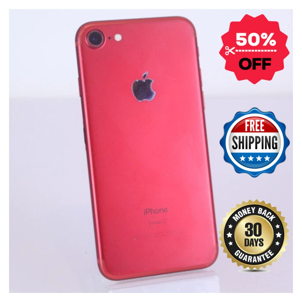 iPhone 7 128GB レッド　本体のみ 初期化済み iPhone 7 Red 128 GB au 本体のみ ☆iPhone7 128GB au 本体 red