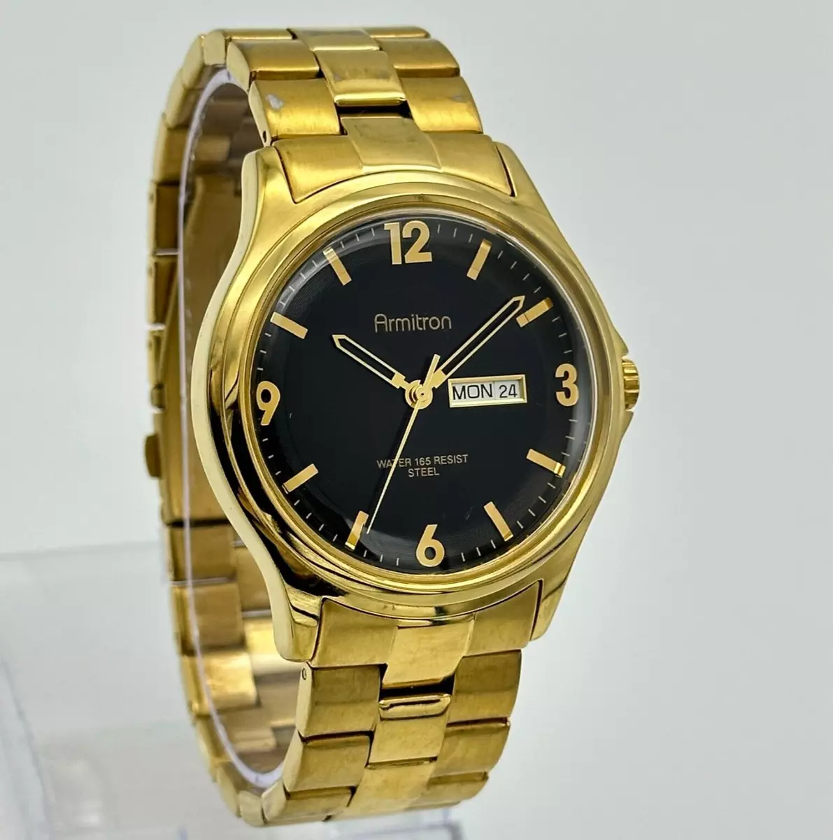 Armitron gold on sale tone men's watch