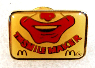 Vtg McDonald's Ronald Smile Maker Employee Enamel Promo Pin NOS New 1980-90s