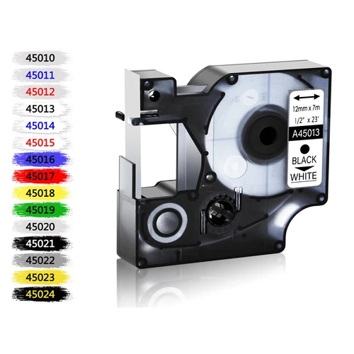 6-18MM Label Tape Compatible with DYMO D1 LabelManager LabelPoint 100 200 300