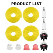 4 Sizes Tygon Fuel Filter Line Primer Bulb Kit Set For Poulan Weedeater Chainsaw