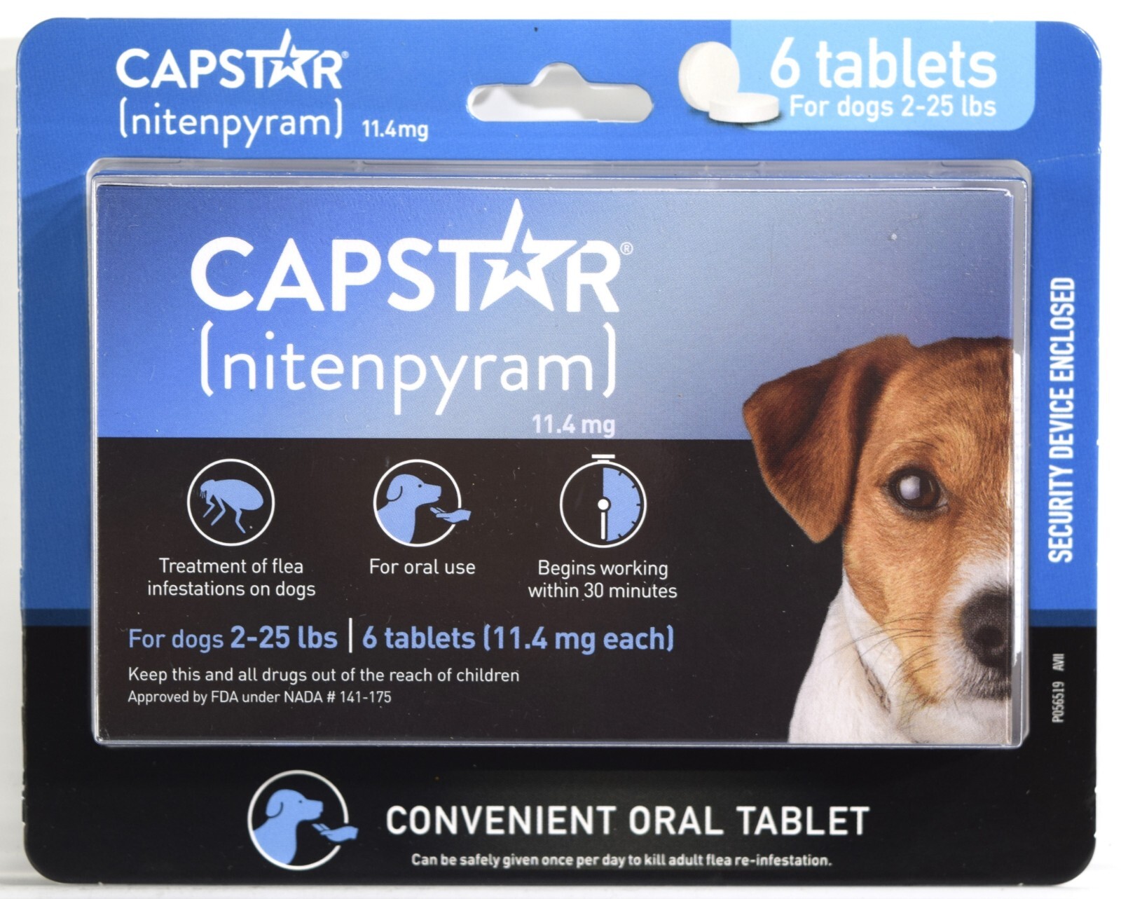 CAPSTAR 6 nitenpyram 11.4mg Tablets Oral Treatment DOG DOGS 225 lbs 04