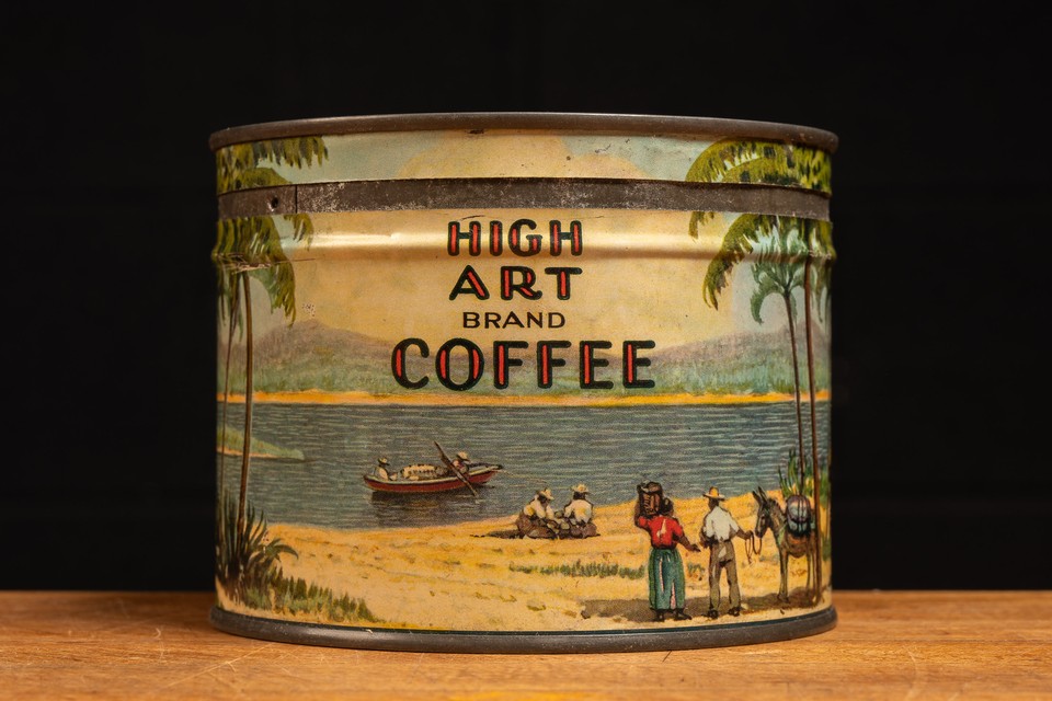 Antique Keywind High Art Coffee Can eBay