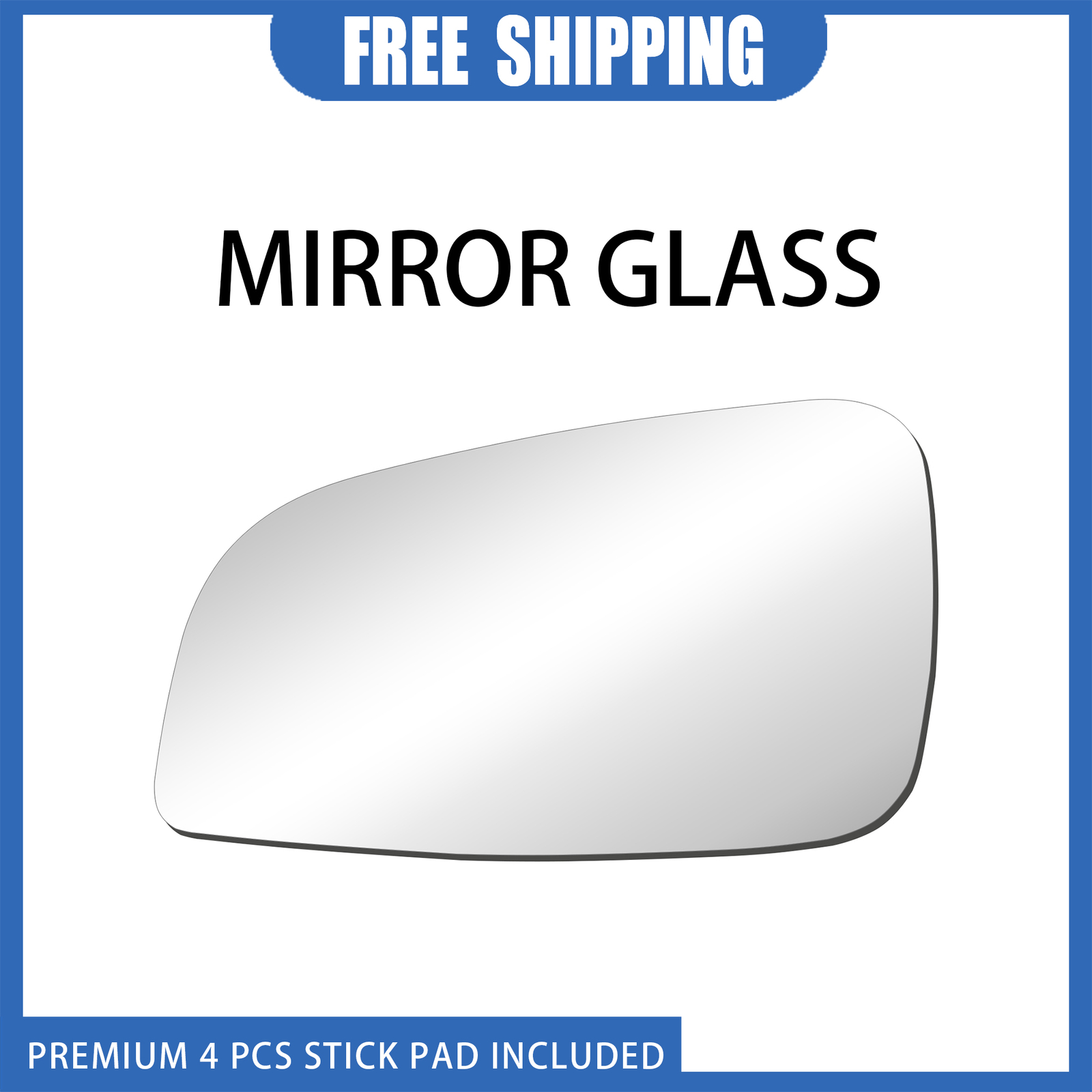 2009-2012 Chevy Malibu LS Left Side Flat Adhesive Mirror Glass Replacement