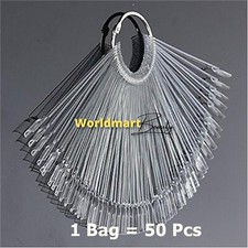 50Pcs Nail Tips Clear Watcher Stick Nail Art ...