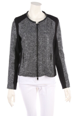 IKKS Blazer Jacket Coated Silk I 42 = D 36 black grey