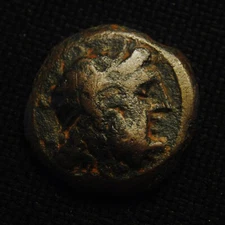 Æ Ptolemy IX Cleopatra III Zeus Ammon Rv Double Cornucopia 5.33 g 20mm 116-07 BC