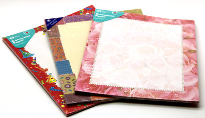 Border Computer Paper Decorative 3 pks Roses Celebration Patchwork 45 Each
