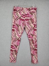 NEW LulaRoe Pink/Purple Abstract Pattern Multi Color Tall Curvy Leggings