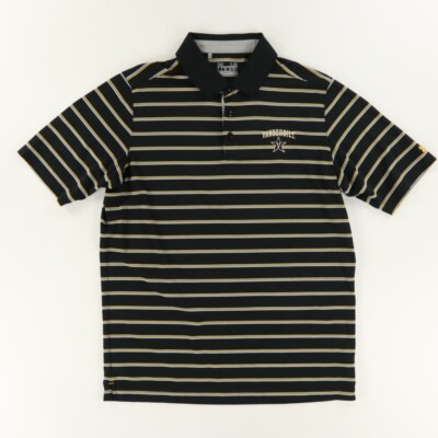 Under Armour Vanderbilt Commodores Striped Polo Shirt Black Men's L