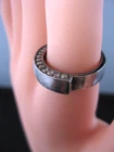 Vintage 925 sterling silver crystal ring (size 6 1/2 * weight 7.4 g)