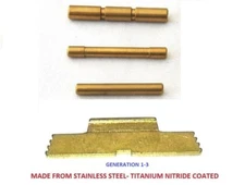 CDS Extended Slide Lock Lever and Pin Kit For GLOCK GEN 1 2 3  GOLD TiN Coated