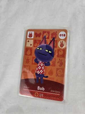 Nintendo Animal Crossing amiibo Card - #018 Bob Lazy Cat (series 1)