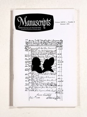 1975 Sum QUARTERLY OF MANUSCRIPT SOCIETY George Washington MORMON DOCUMENTS {a}